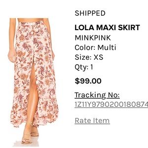 REVOLVE Mink Pink Lola Skirt XS - worn once!